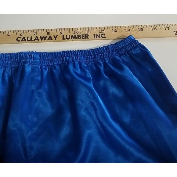 Edgemont Womens Satin Pajamas 1X Pants Top 2 Pc Lounge Set Blue Polyester - Picture 11 of 13